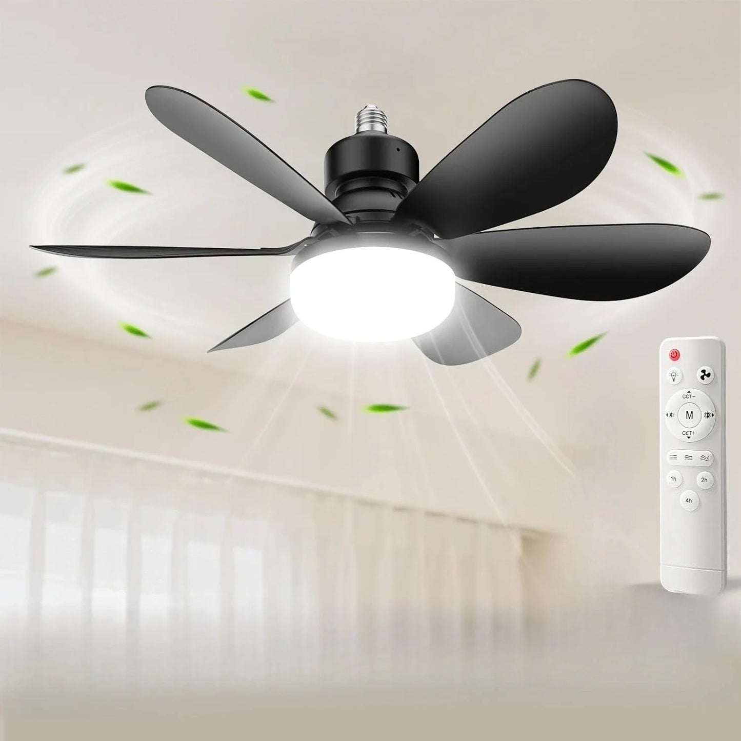 Ceiling Fan Cooling LED Fan Remote Control