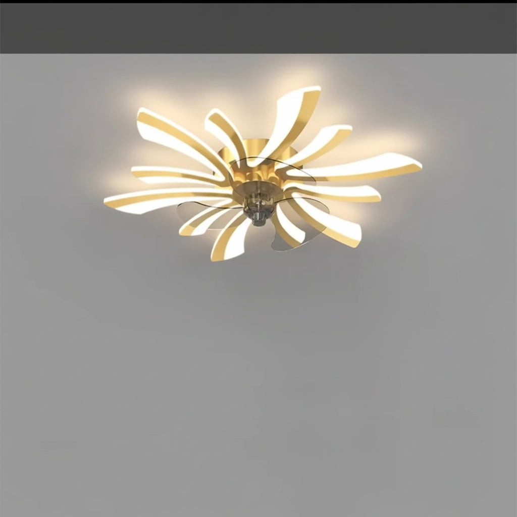Ventilatore Soffitto LED Telecomando Lampada Moderna