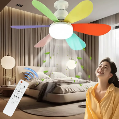 Ceiling Fan Cooling LED Fan Remote Control