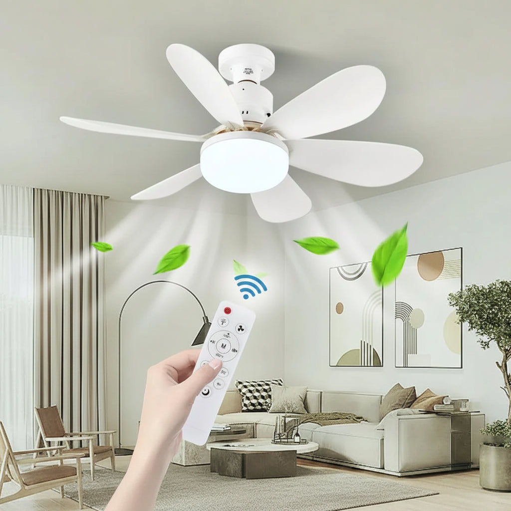 Ceiling Fan Cooling LED Fan Remote Control