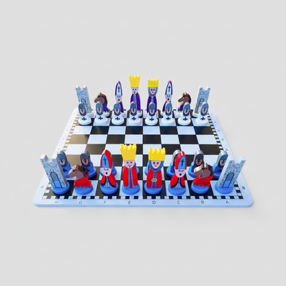 Educational Wooden Cartoon Chess Set - Image 3