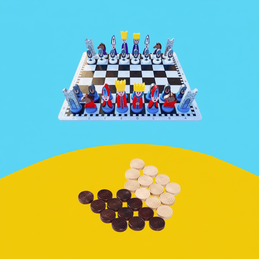 Educational Wooden Cartoon Chess Set - Image 13