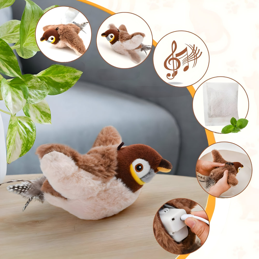 Cat Toy Bird with Sound and Movement