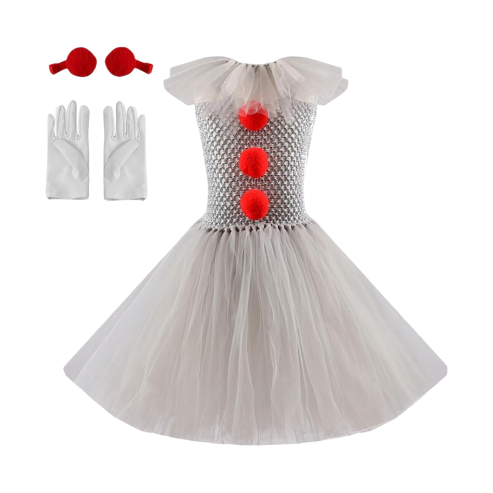 Clownkostüm Mädchen Tutu Kleid Halloween Festlich - Image 2