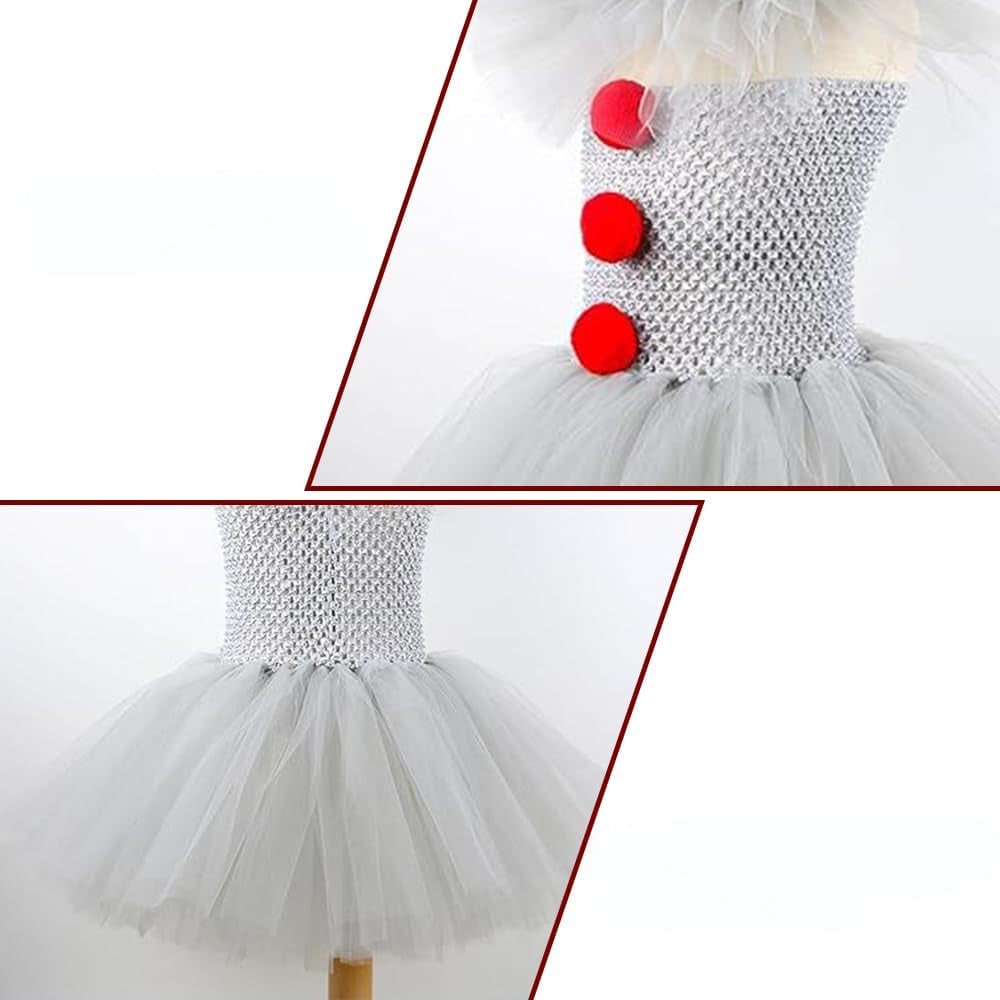 Clownkostüm Mädchen Tutu Kleid Halloween Festlich - Image 5