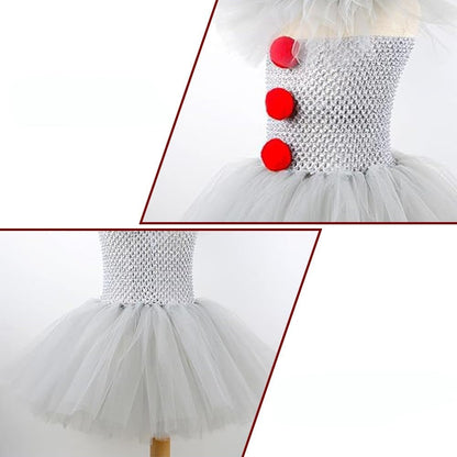 Clownkostüm Mädchen Tutu Kleid Halloween Festlich - Image 5