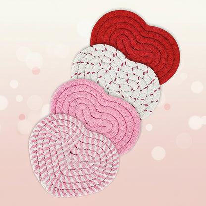 Set de Posavasos en Forma de Corazón Posavasos Prácticos de Corcho para Bebidas