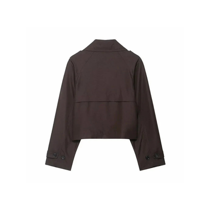 Damen Kurz Trench Jacke - Doppelreihig Tailliert Herbst