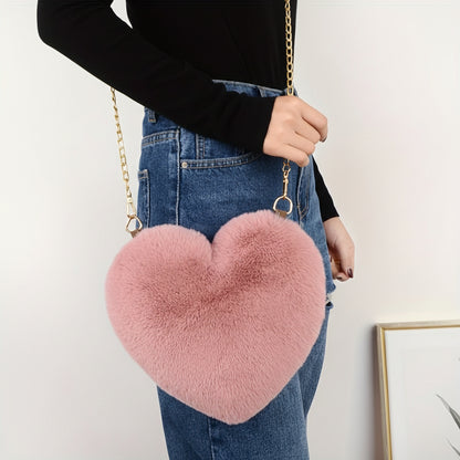 Sac bandoulière en forme de cœur Matériau synthétique Accessoire stylé de jour