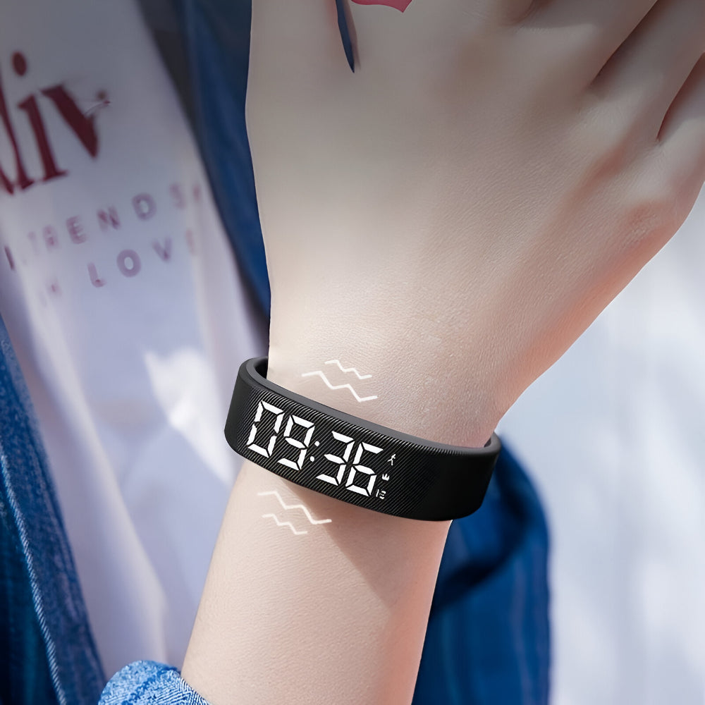 Sport Uhr LED Digital Silikon Armband Wasserdicht Leicht Damen Herren