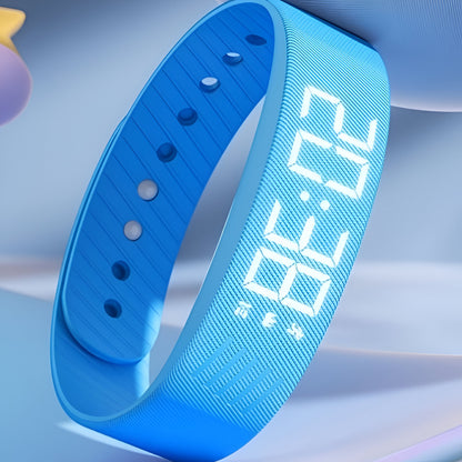 Sport Uhr LED Digital Silikon Armband Wasserdicht Leicht Damen Herren