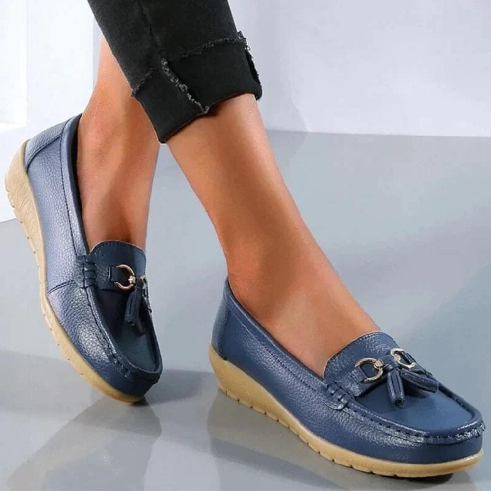 Damen Loafers Orthopädisch Quaste Lässig - Image 11