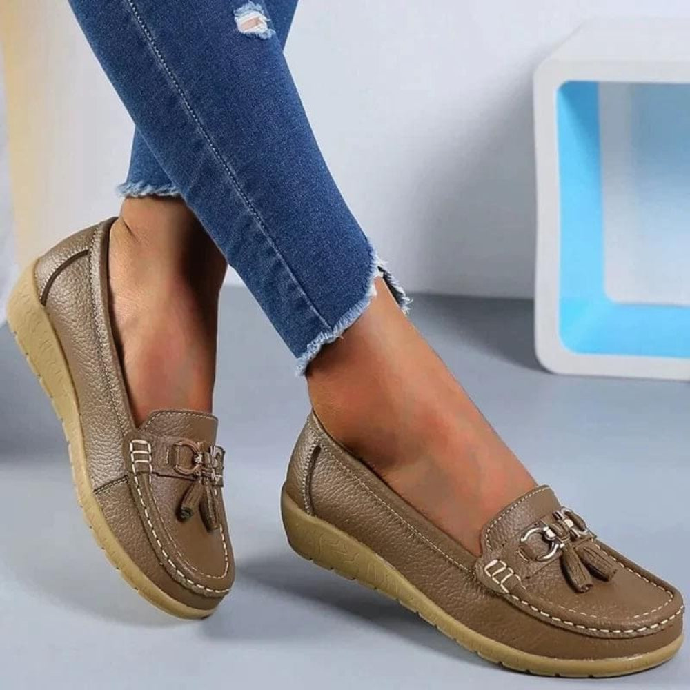 Damen Loafers Orthopädisch Quaste Lässig - Image 12