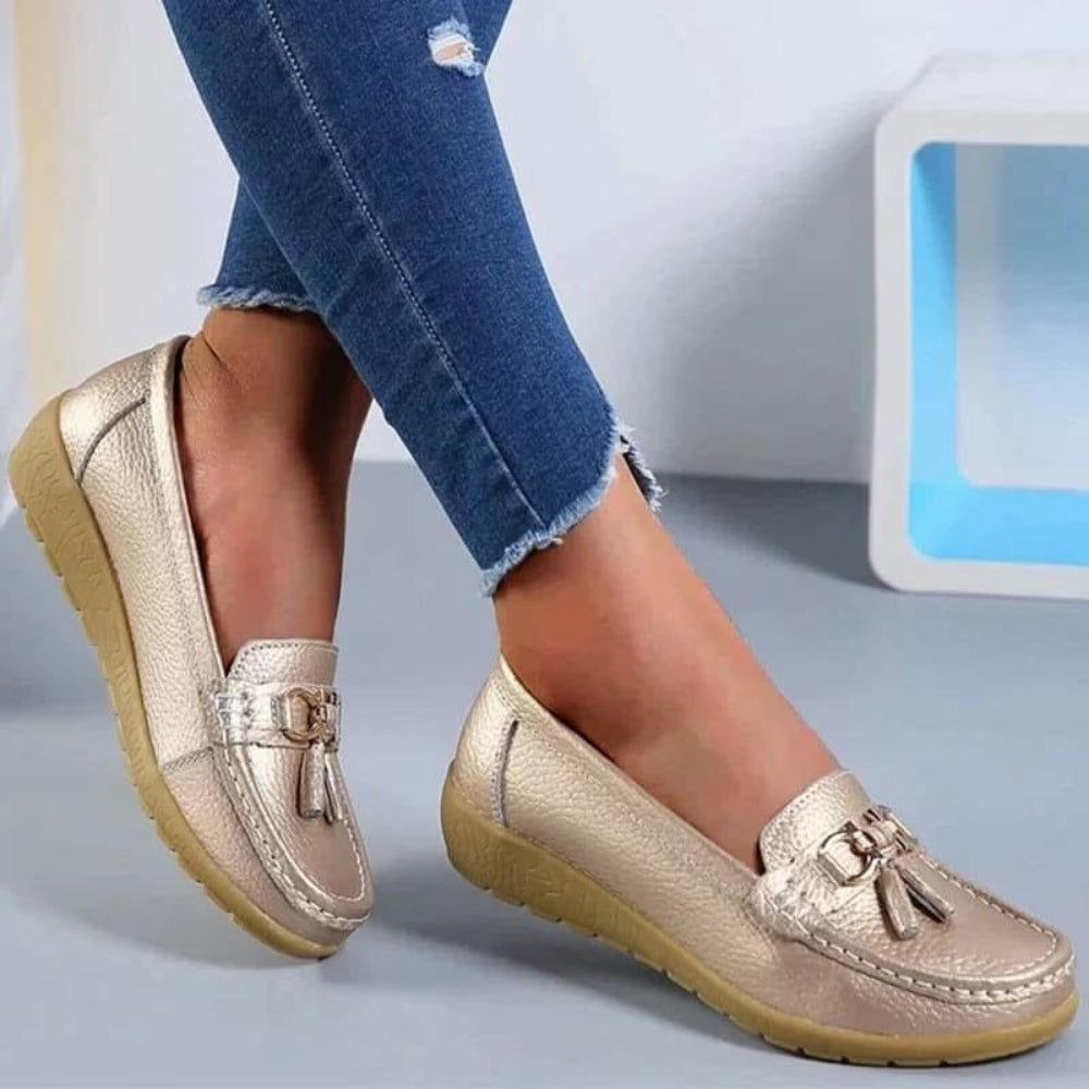 Damen Loafers Orthopädisch Quaste Lässig - Image 14