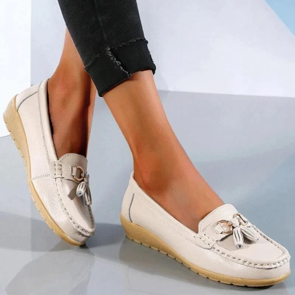 Damen Loafers Orthopädisch Quaste Lässig - Image 15