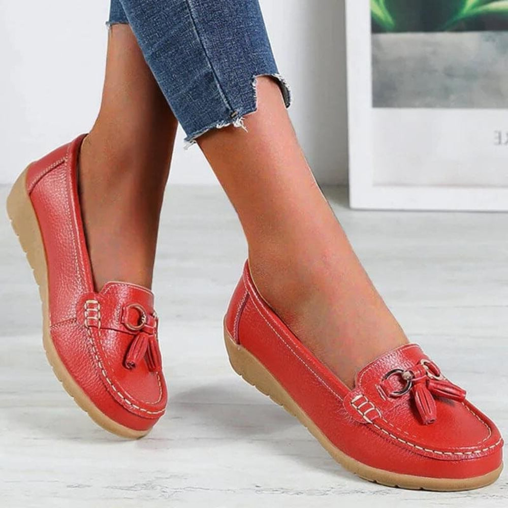 Damen Loafers Orthopädisch Quaste Lässig - Image 9