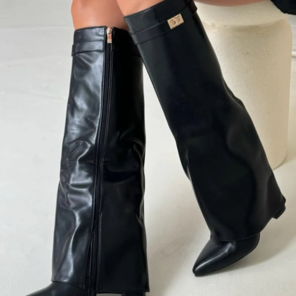 Damenstiefel Spitz Zulaufende Wade - Image 10