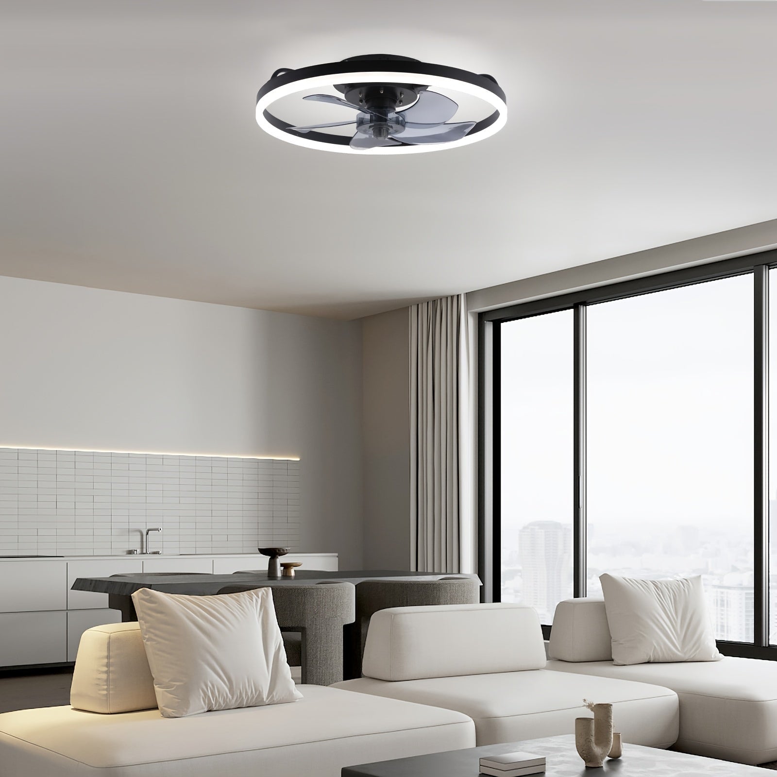 Deckenventilator LED Rotationslicht Fernbedienung Kühlung - Image 4