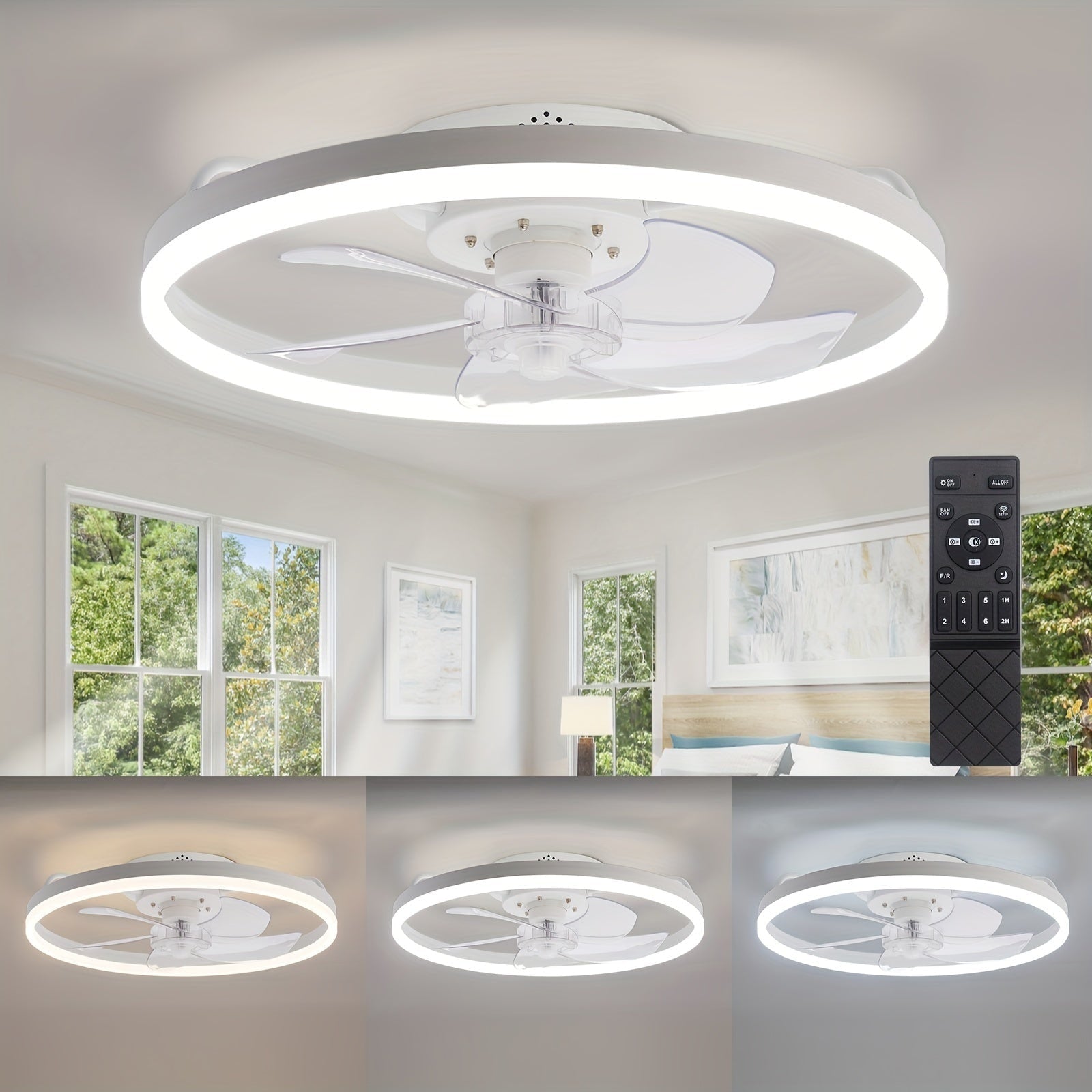 Deckenventilator LED Rotationslicht Fernbedienung Kühlung - Image 7