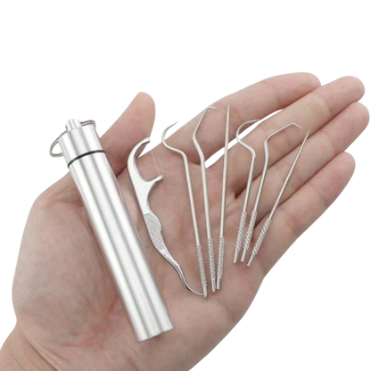 Strumenti dentali Set per pulizia dentale in acciaio inox