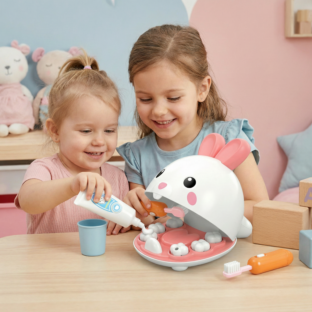 Dentist Bunny Kids Toy Dentist Play Set Educational Toy