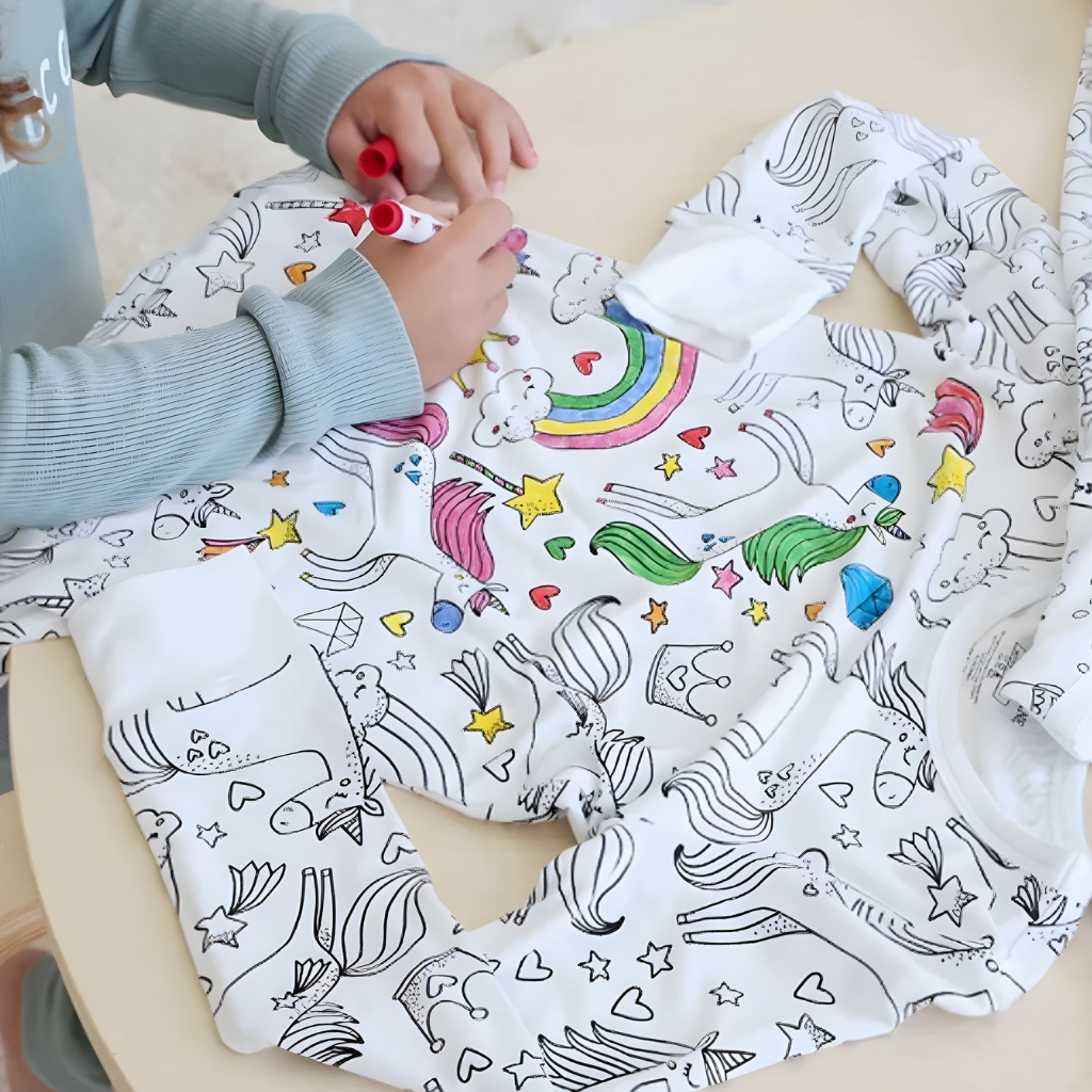 Kinder Baumwolle Schlafanzug Set Malen Weihnachts Motiv Pyjama