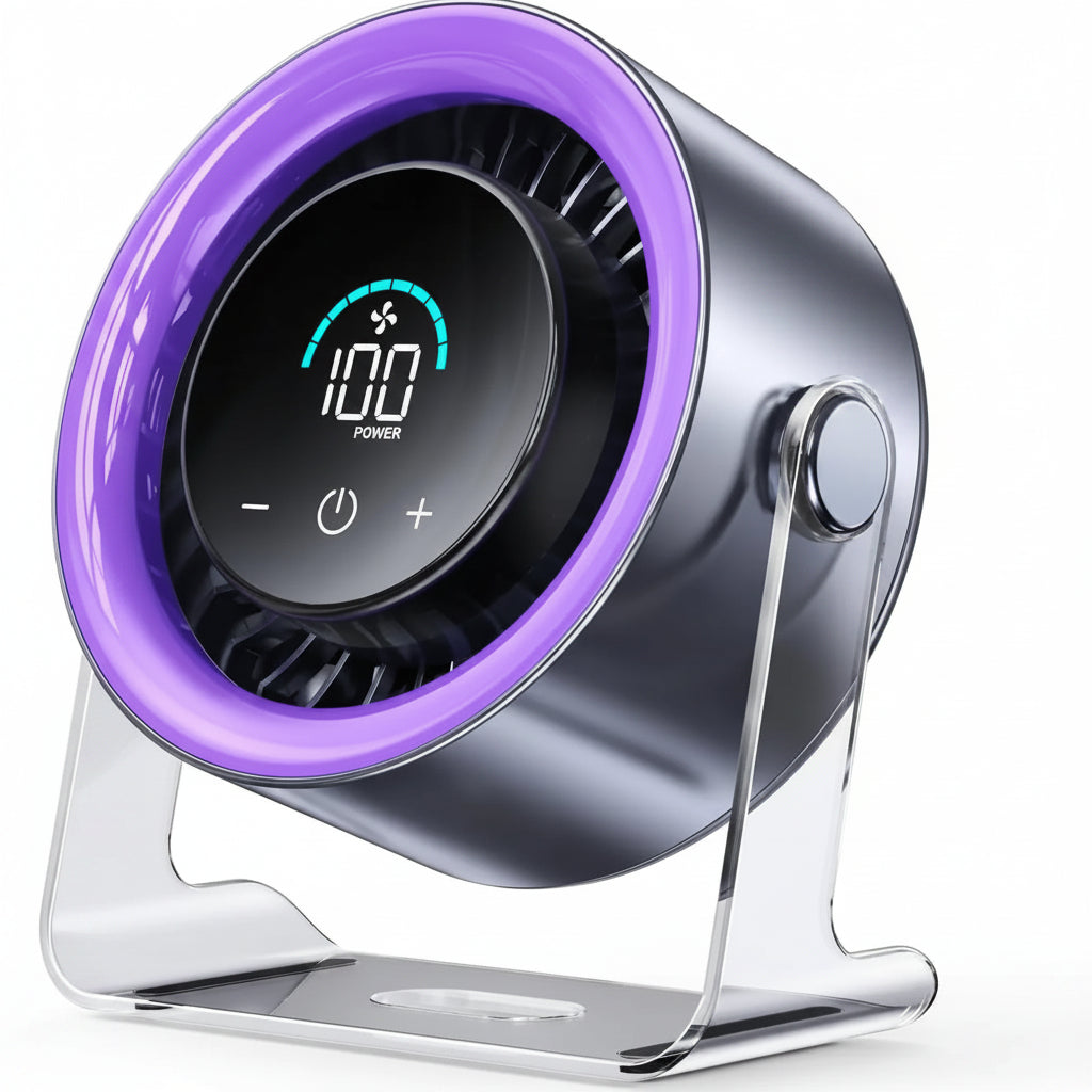 Ventilatore Tavolo USB Silenzioso Display LED