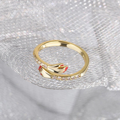 Adjustable Ring Women Hug Design Gift Jewellery