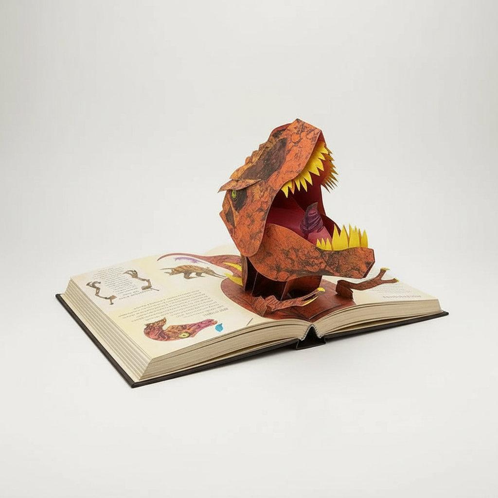 Dinosaurier 3D Pop Up Buch Kinder Lernspiel Aufklappseiten - Image 1