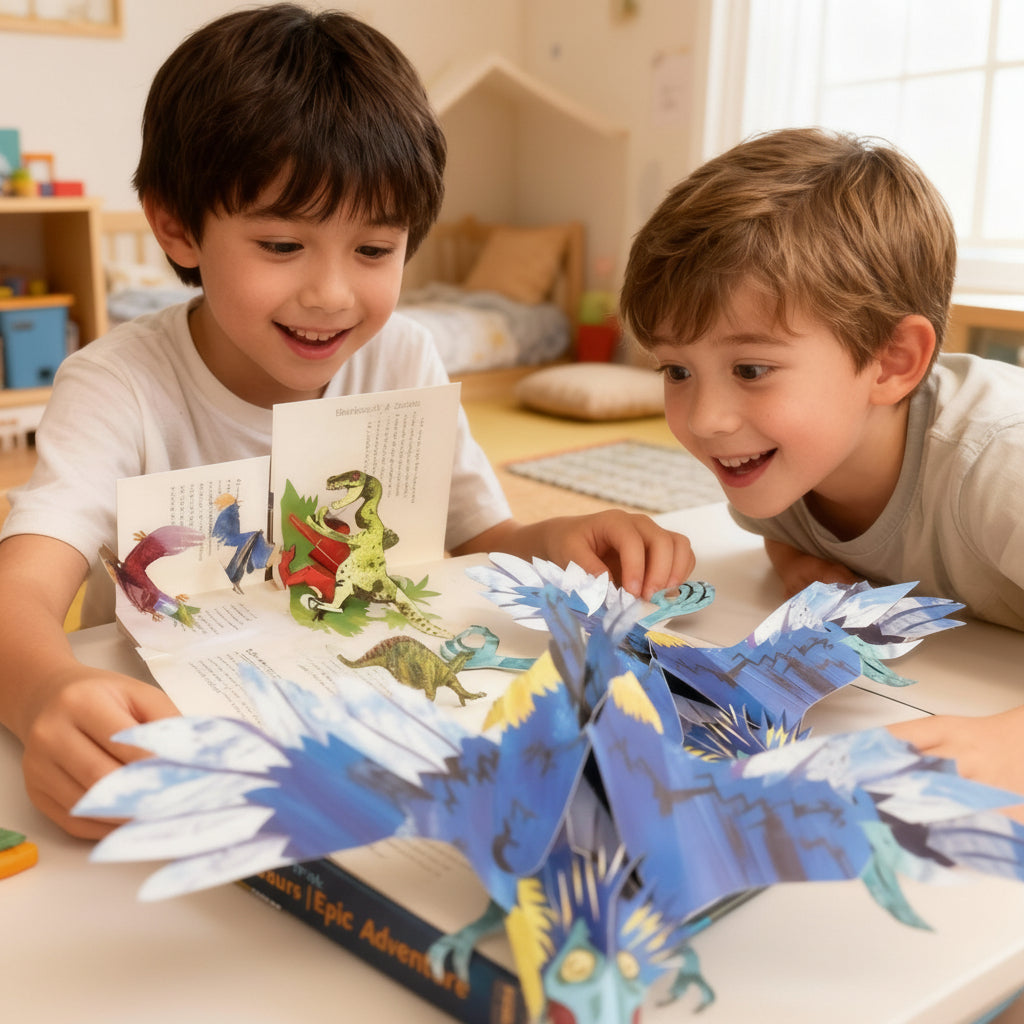 Dinosaurier 3D Pop Up Buch Kinder Lernspiel Aufklappseiten - Image 4