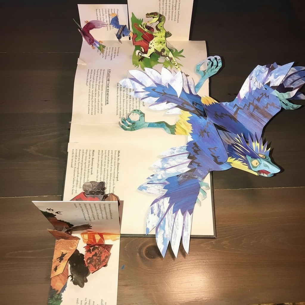 Dinosaurier 3D Pop Up Buch Kinder Lernspiel Aufklappseiten - Image 5