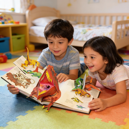 Dinosaurier 3D Pop Up Buch Kinder Lernspiel Aufklappseiten - Image 6