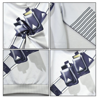 Kostüm DJ Polyester LED Helm Set