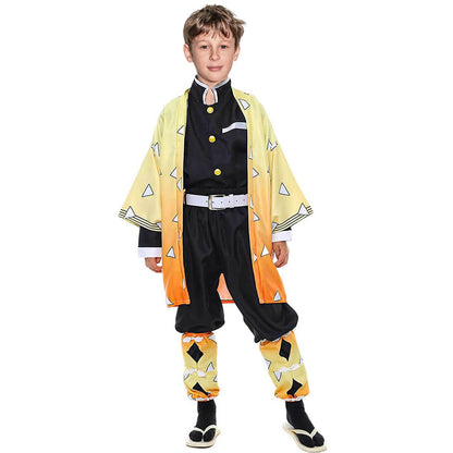Costume Halloween enfant Kimono noir et vert