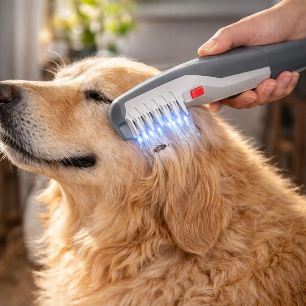 Electric Flea Comb Pet Fur Care Comb Plastic