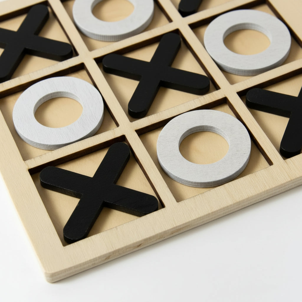 Drei Gewinnt Holzspiel Klassisches Strategiespiel - Image 3