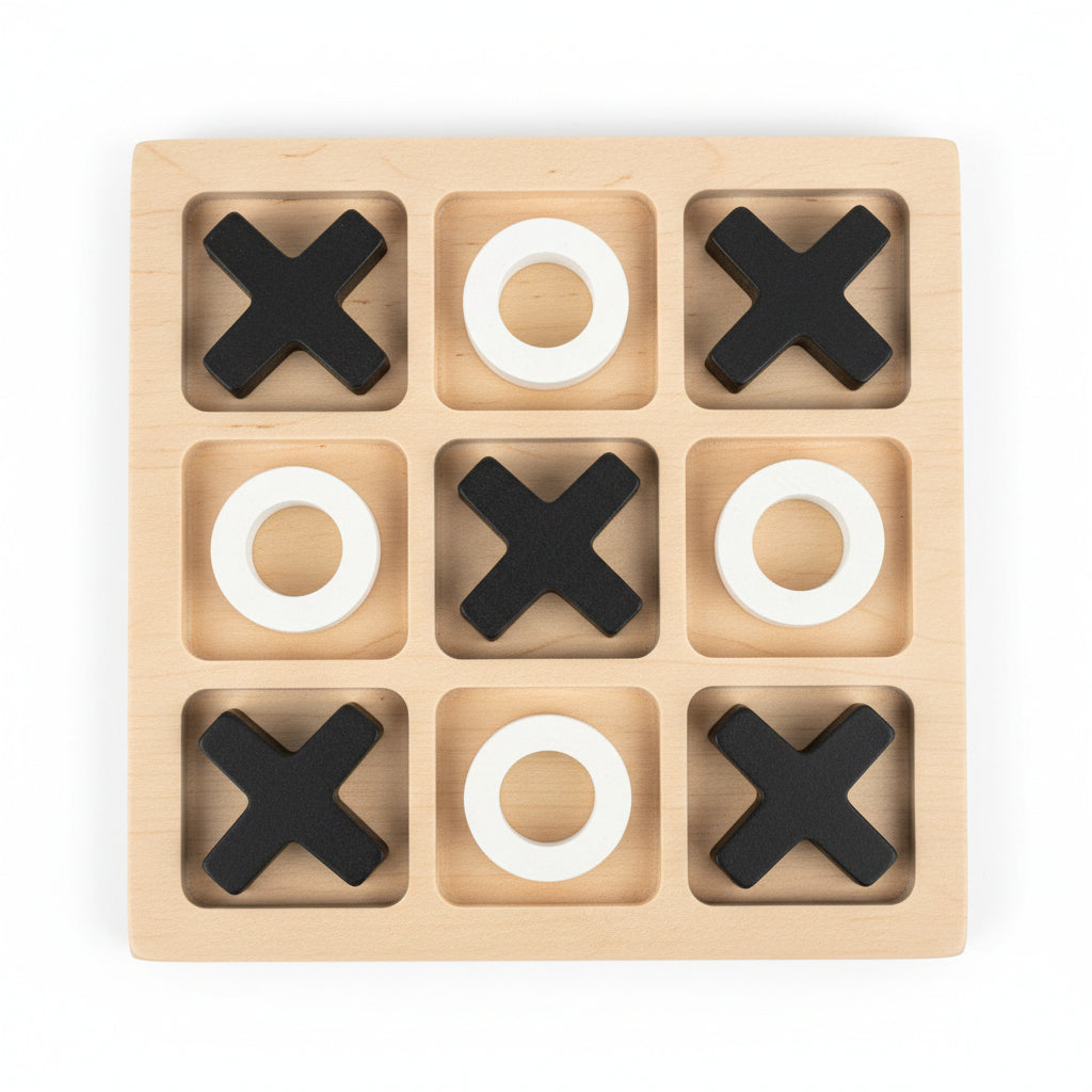 Drei Gewinnt Holzspiel Klassisches Strategiespiel - Image 4