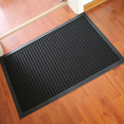Felpudo para exterior gris antideslizante y resistente para puerta
