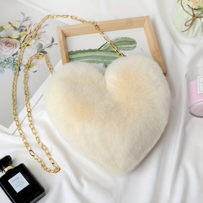 Sac bandoulière en forme de cœur Matériau synthétique Accessoire stylé de jour