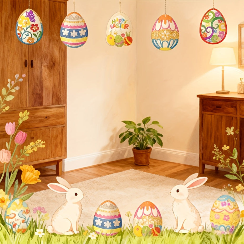 Easter Monday Wooden Decoration Eggs Easter Decoration Table Decor Spring
