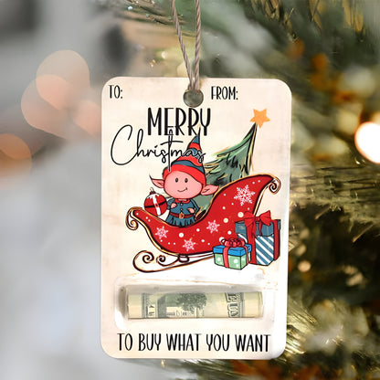 Weihnachtsdeko Holz Geldgeschenk Anhänger