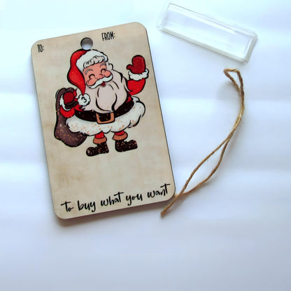 Weihnachtsdeko Holz Geldgeschenk Anhänger