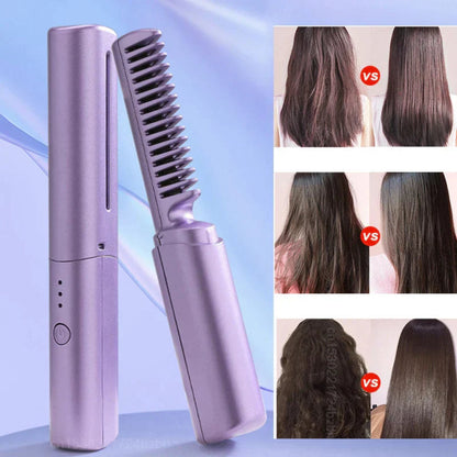 Peigne chauffant électrique lissant pour coiffure