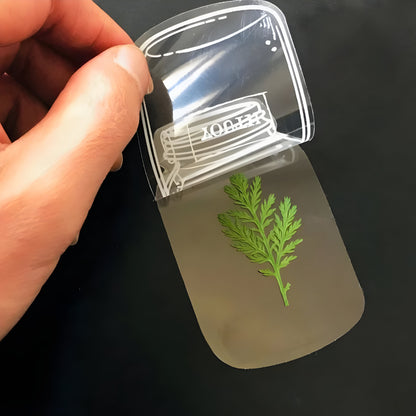 Lesezeichen Transparent Trockenblumen Handgemacht