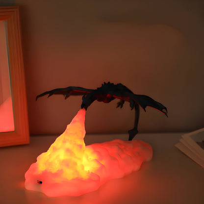 LED Nachtlampe Fantasy Drache Feuer Effekt