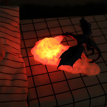 LED Nachtlampe Fantasy Drache Feuer Effekt