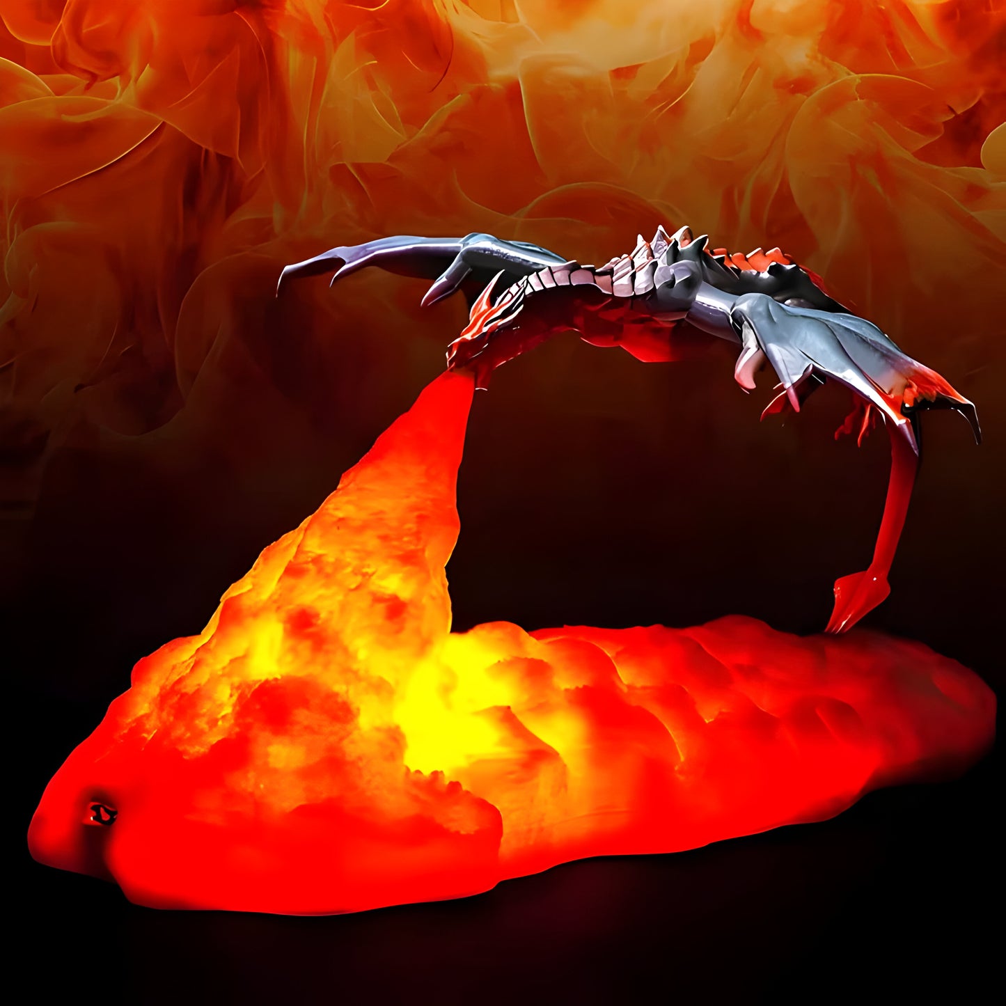LED Nachtlampe Fantasy Drache Feuer Effekt