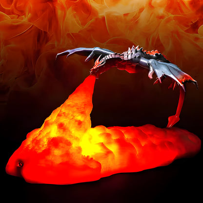 LED Nachtlampe Fantasy Drache Feuer Effekt
