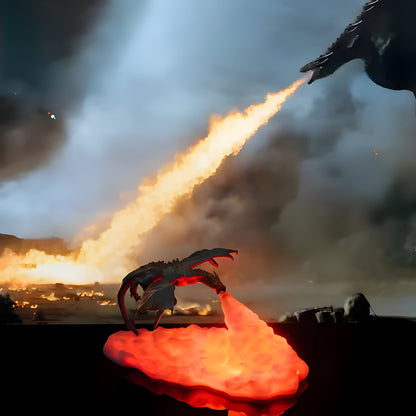 LED Nachtlampe Fantasy Drache Feuer Effekt