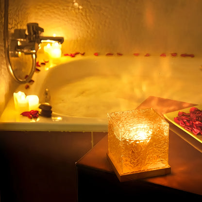 LED Projektor Lampe mit Holzsockel